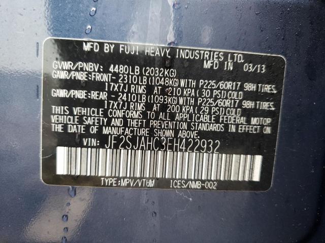 Photo 14 from auction – 2014 SUBARU FORESTER 2 with VIN JF2SJAHC3EH422932