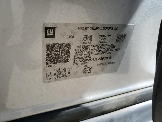 Photo 14 from auction – 2020 GMC ACADIA SLT with VIN 1GKKNML47LZ201835