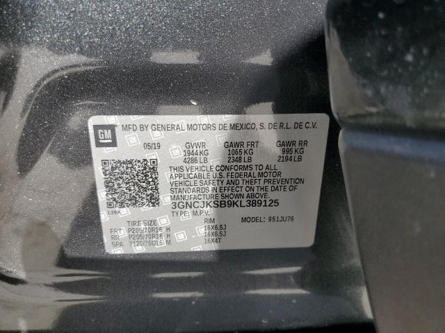 Photo 14 from auction – 2019 CHEVROLET TRAX LS with VIN 3GNCJKSB9KL389125
