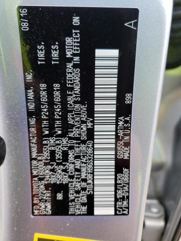 Photo 14 from auction – 2016 TOYOTA HIGHLANDER with VIN 5TDJKRFH9GS328640
