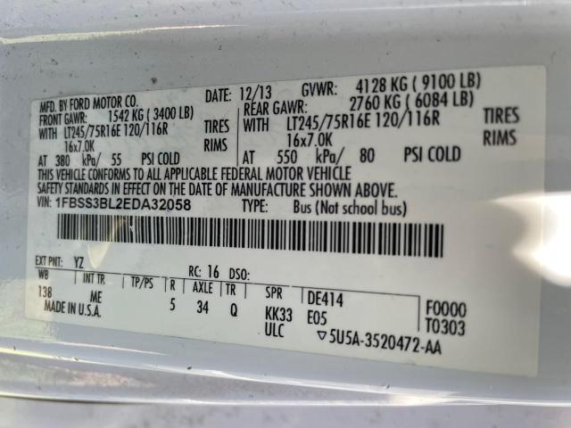 Photo 10 from auction – 2014 FORD ECONOLINE with VIN 1FBSS3BL2EDA32058