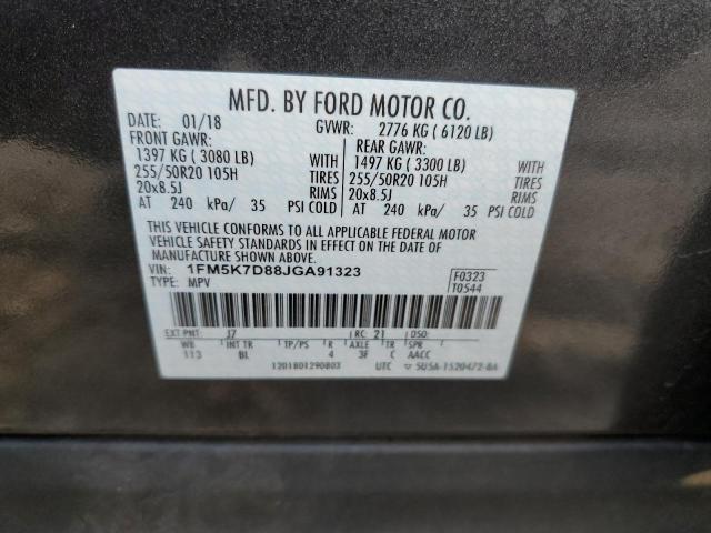 Photo 14 from auction – 2018 FORD EXPLORER X with VIN 1FM5K7D88JGA91323