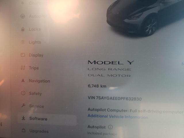 Photo 9 from auction – 2023 TESLA MODEL Y with VIN 7SAYGAEE0PF632830