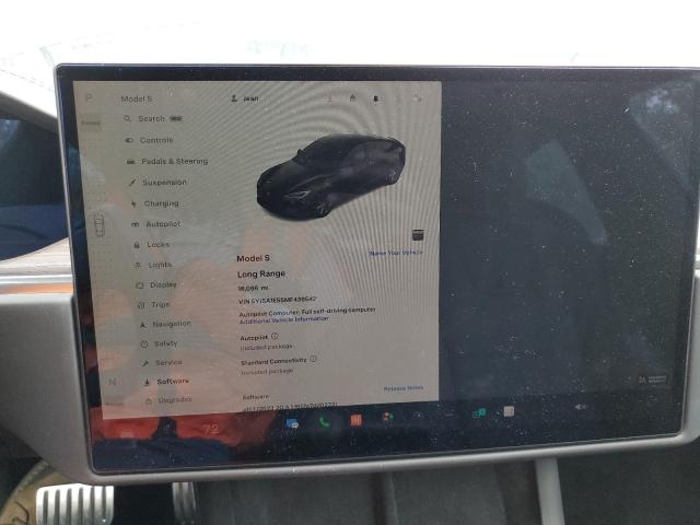 Photo 9 from auction – 2021 TESLA MODEL S with VIN 5YJSA1E55MF439542