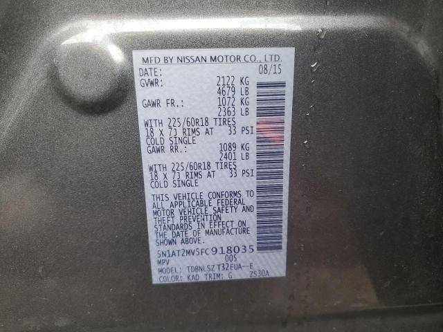 Photo 14 from auction – 2015 NISSAN ROGUE S with VIN 5N1AT2MV5FC918035