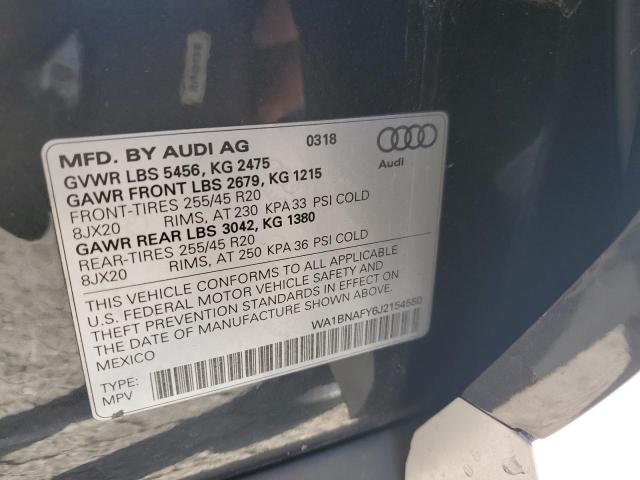 Photo 14 from auction – 2018 AUDI Q5 PREMIUM with VIN WA1BNAFY6J2154550