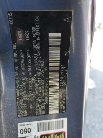 Photo 14 from auction – 2015 TOYOTA SIENNA with VIN 5TDZK3DC4FS627572
