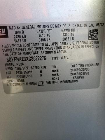 Photo 14 from auction – 2012 CADILLAC SRX LUXURY with VIN 3GYFNAE3XCS622276