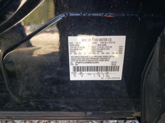 Photo 14 from auction – 2021 FORD EDGE SEL with VIN 2FMPK3J99MBA03289