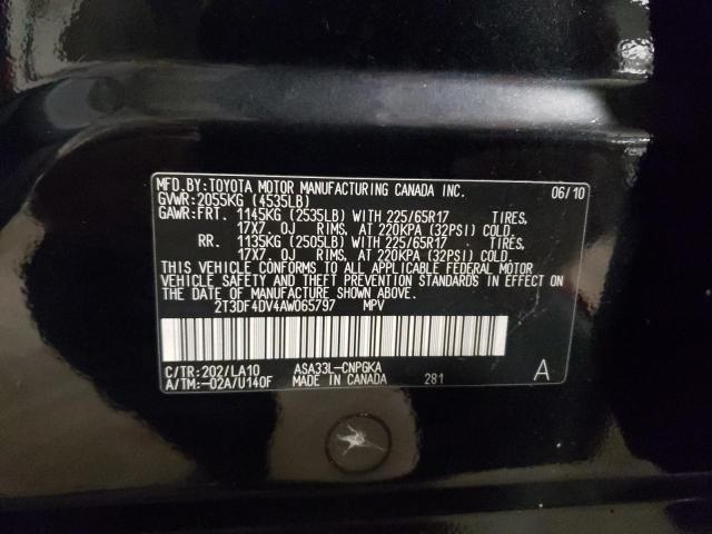 Photo 14 from auction – 2010 TOYOTA RAV4 LIMIT with VIN 2T3DF4DV4AW065797