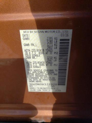 Photo 14 from auction – 2016 NISSAN MURANO S with VIN 5N1AZ2MH2GN128920