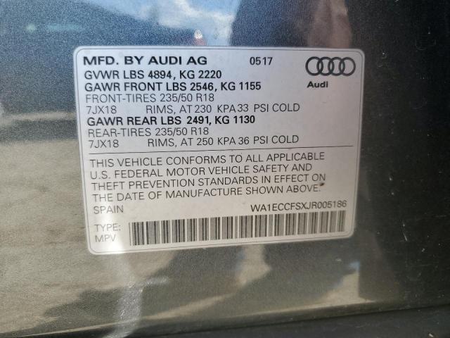 Photo 14 from auction – 2018 AUDI Q3 PREMIUM with VIN WA1ECCFSXJR005186