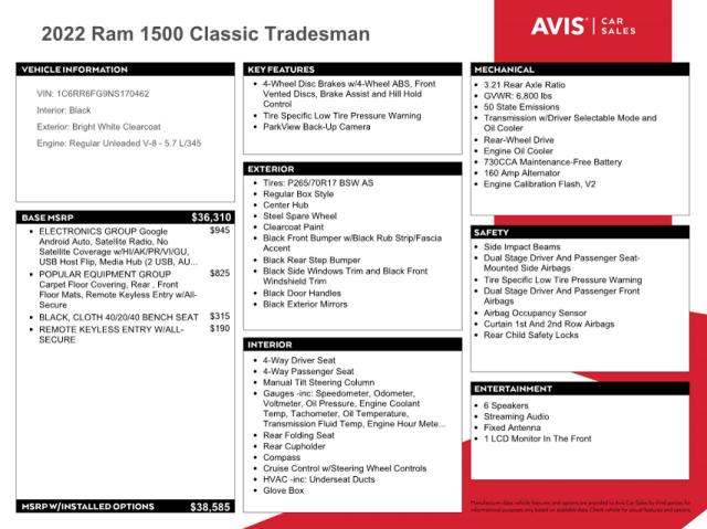 Photo 12 from auction – 2022 RAM 1500 CLASS with VIN 1C6RR6FG9NS170462