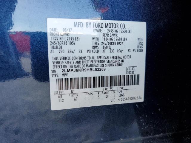 Photo 14 from auction – 2017 LINCOLN MKX SELECT with VIN 2LMPJ6KR9HBL52269