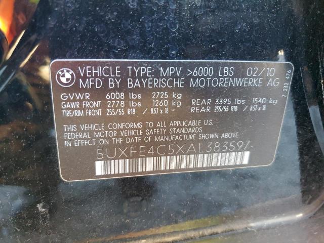 Photo 14 from auction – 2010 BMW X5 XDRIVE3 with VIN 5UXFE4C5XAL383597