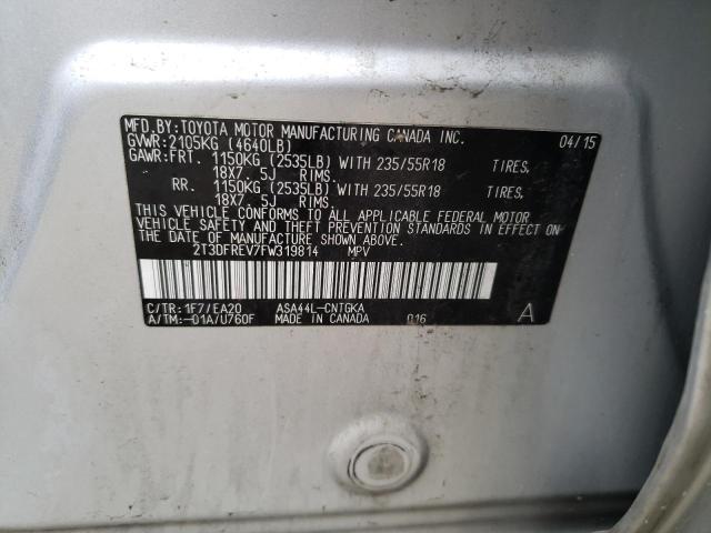 Photo 14 from auction – 2015 TOYOTA RAV4 LIMIT with VIN 2T3DFREV7FW319814