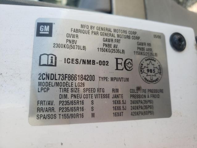 Photo 14 from auction – 2006 CHEVROLET EQUINOX LT with VIN 2CNDL73F866184200
