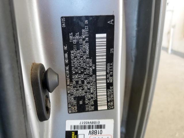 Photo 14 from auction – 2005 TOYOTA SIENNA CE with VIN 5TDZA23C05S318209
