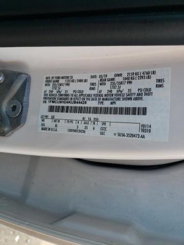 Photo 14 from auction – 2019 FORD ESCAPE SEL with VIN 1FMCU9HD4KUB44428