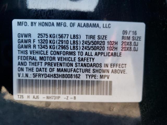 Photo 14 from auction – 2017 ACURA MDX ADVANC with VIN 5FRYD4H83HB008162