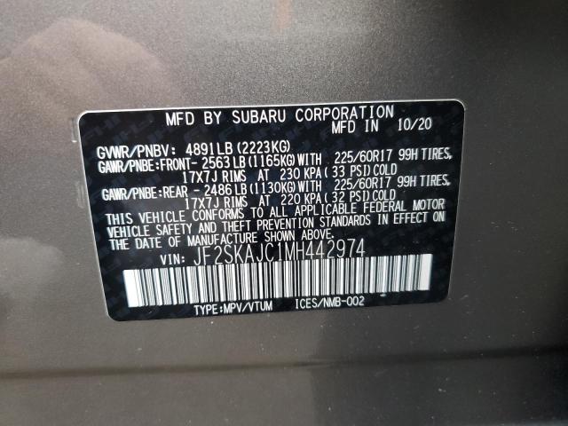 Photo 14 from auction – 2021 SUBARU FORESTER P with VIN JF2SKAJC1MH442974