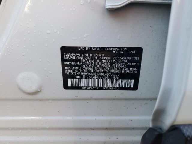 Photo 14 from auction – 2019 SUBARU FORESTER S with VIN JF2SKAKC7KH483928