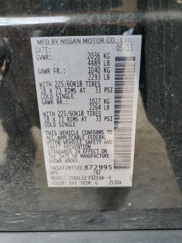 Photo 14 from auction – 2015 NISSAN ROGUE S with VIN 5N1AT2MT5FC872995