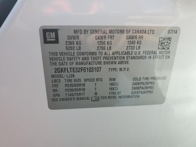 Photo 14 from auction – 2015 GMC TERRAIN SL with VIN 2GKFLTE32F6103107