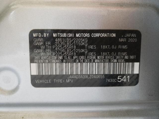 Photo 14 from auction – 2020 MITSUBISHI OUTLANDER with VIN JA4AD3A39LZ040655