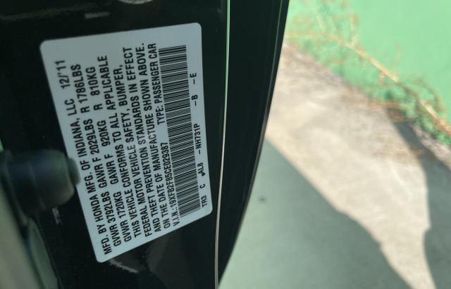 Photo 10 from auction – 2012 HONDA CIVIC EX with VIN 19XFB2F85CE029387