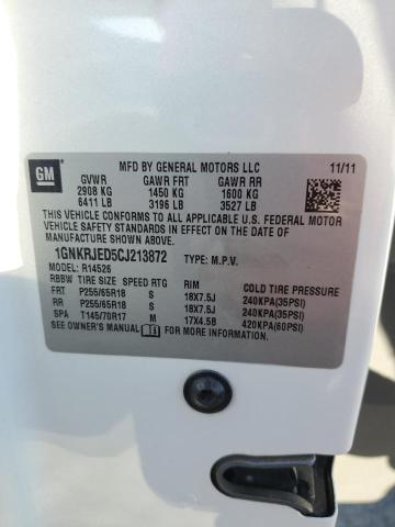 صورة رقم 14 من المزاد - 2012 CHEVROLET TRAVERSE L مع VIN 1GNKRJED5CJ213872