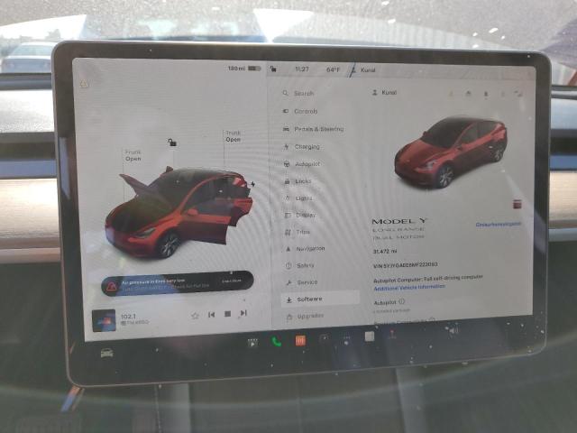 Photo 9 from auction – 2021 TESLA MODEL Y with VIN 5YJYGAEE6MF223093