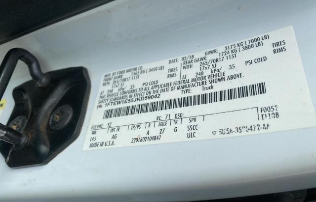Photo 10 from auction – 2018 FORD F150 SUPER with VIN 1FTEW1E55JKD59042