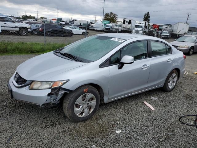 HONDA CIVIC LX 2013 with VIN 2HGFB2F59DH546916 - Photo from auction