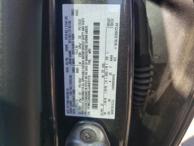 Photo 14 from auction – 2020 FORD ESCAPE SE with VIN 1FMCU0G68LUA93113