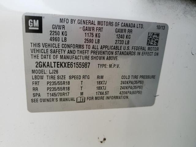 Photo 14 from auction – 2014 GMC TERRAIN SL with VIN 2GKALTEKXE6155987