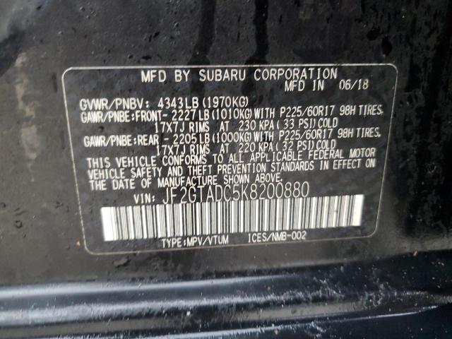 Photo 14 from auction – 2019 SUBARU CROSSTREK with VIN JF2GTADC5K8200880