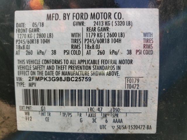 Photo 14 from auction – 2018 FORD EDGE SE with VIN 2FMPK3G98JBC25759