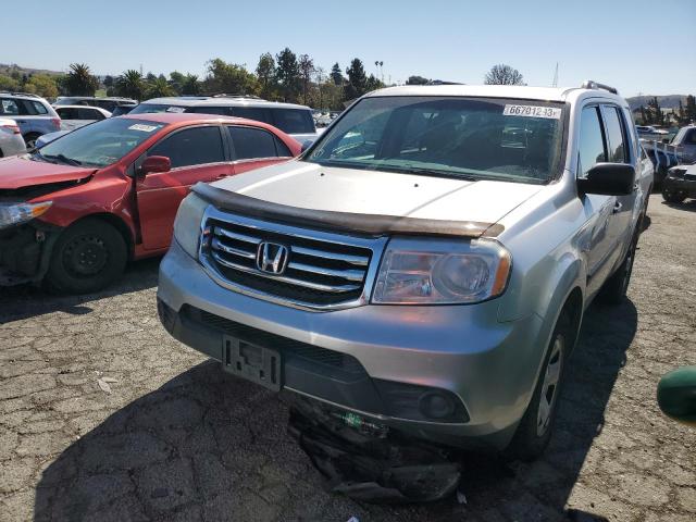 HONDA PILOT LX 2013 with VIN 5FNYF4H21DB020974 - Photo from auction