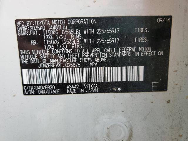 Photo 14 from auction – 2015 TOYOTA RAV4 LE with VIN JTMZFREVXFJ025876
