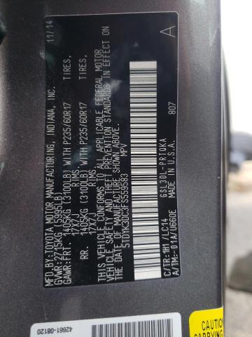 Photo 14 from auction – 2015 TOYOTA SIENNA XLE with VIN 5TDYK3DC3FS559583