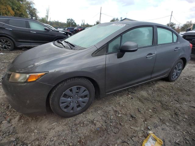 HONDA CIVIC LX 2012 with VIN 2HGFB2F56CH332562 - Photo from auction