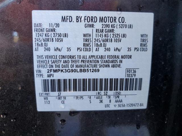 Photo 14 from auction – 2020 FORD EDGE SE with VIN 2FMPK3G90LBB51269