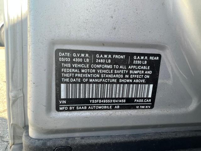 Photo 10 from auction – 2003 SAAB 9-3 LINEAR with VIN YS3FB49S531041456
