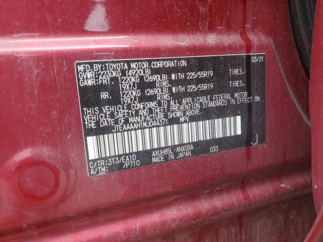 Photo 14 from auction – 2021 TOYOTA VENZA LE with VIN JTEAAAAH1MJ044371