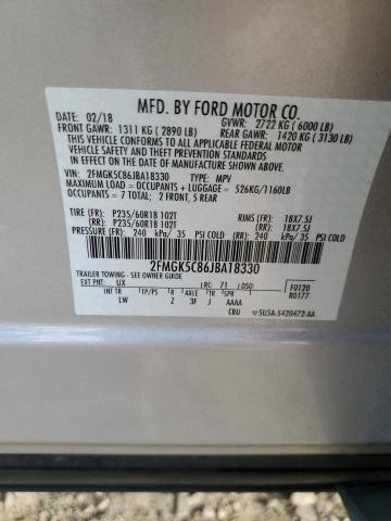Photo 14 from auction – 2018 FORD FLEX SEL with VIN 2FMGK5C86JBA18330