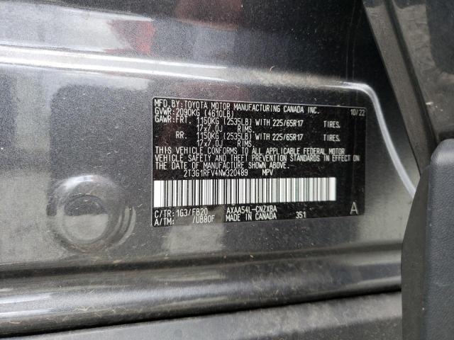 Photo 14 from auction – 2022 TOYOTA RAV4 LE with VIN 2T3G1RFV4NW320489