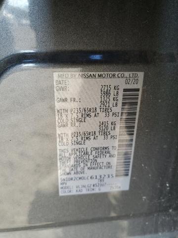 Photo 14 from auction – 2020 NISSAN PATHFINDER with VIN 5N1DR2CM0LC613235