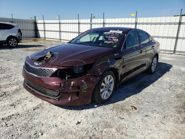 KIA OPTIMA EX 2018 with VIN 5XXGU4L37JG244969 - Photo from auction
