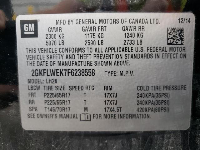 Фото 14 с аукциона – 2015 GMC TERRAIN SL с VIN 2GKFLWEK7F6238558